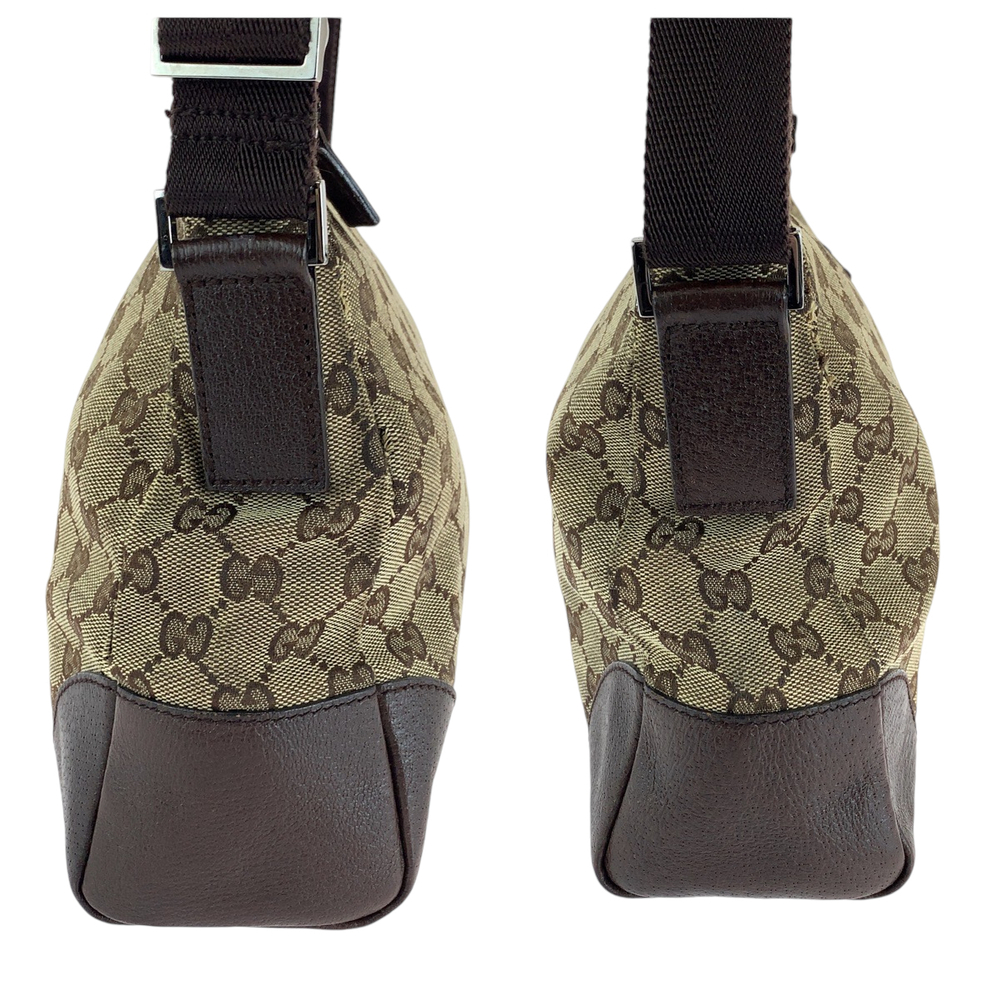 GUCCI Brown Beige Shoulder Bag Messenger GG Canvas - Picture 8 of 10